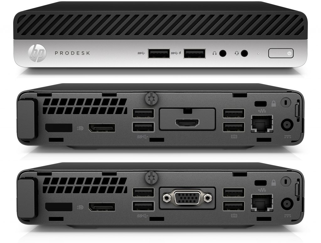 HP ProDesk 405 G4 ултракомпактен компютър - портове